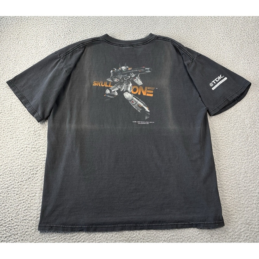 Vintage Robotech Skull One Promo T-Shirt Mens XL 2002 Distressed Faded